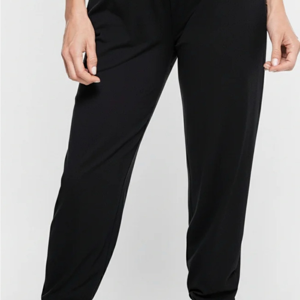 Women's soft Black joggers sun protection built in fabric